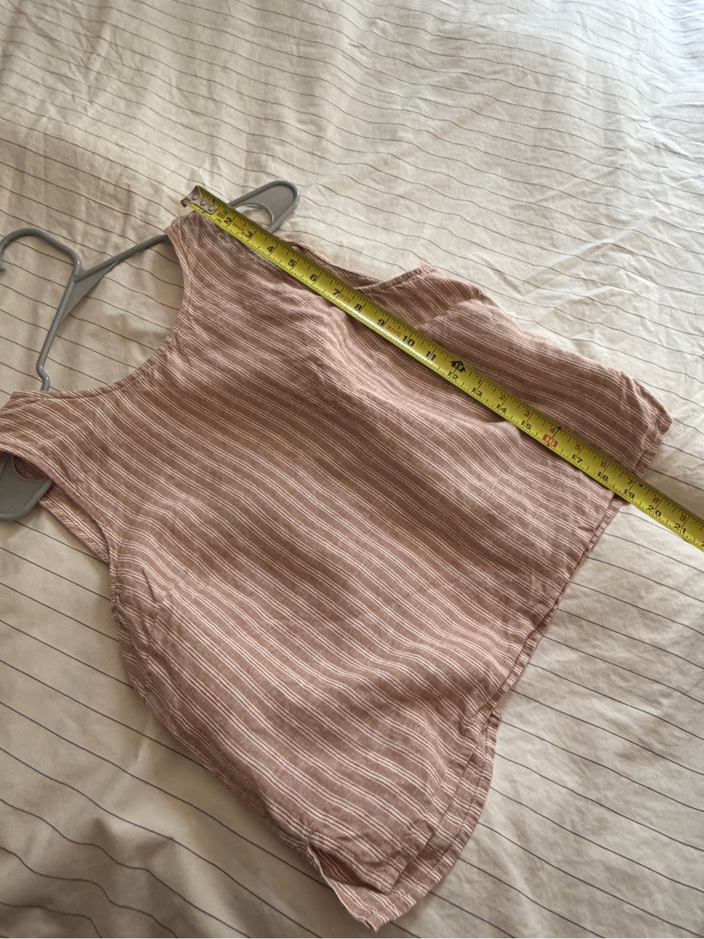 Madewell Tie-Back Scoopneck Top in 100% Linen size M - Picture 7 of 10